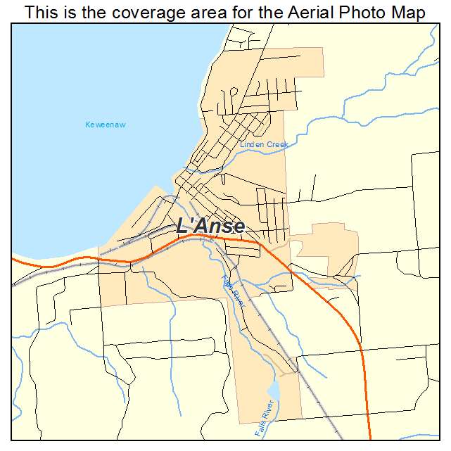 LAnse, MI location map 