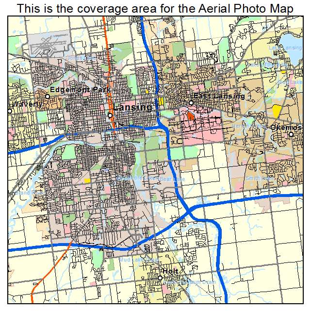 Lansing, MI location map 