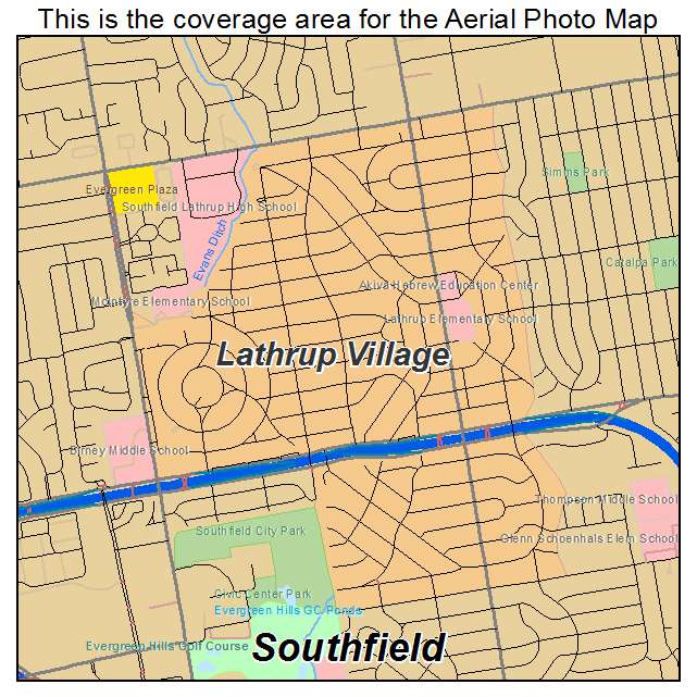 Lathrup Village, MI location map 