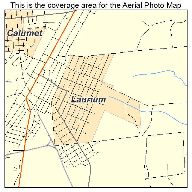 Laurium, MI location map 
