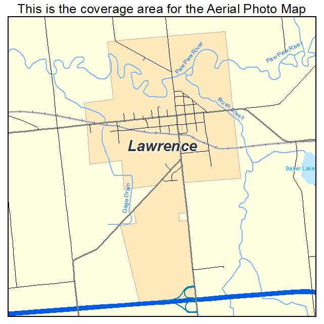 Lawrence, MI location map 