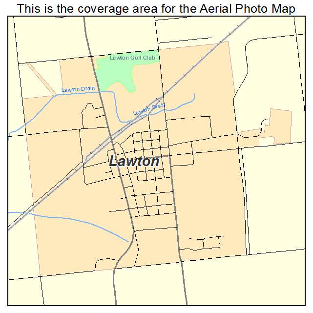 Lawton, MI location map 