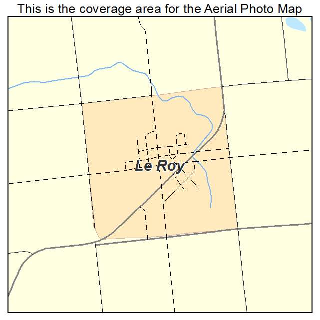 Le Roy, MI location map 