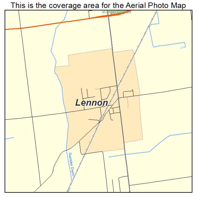 Lennon, MI location map 