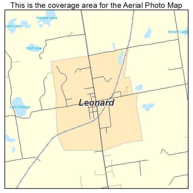Leonard, MI location map 