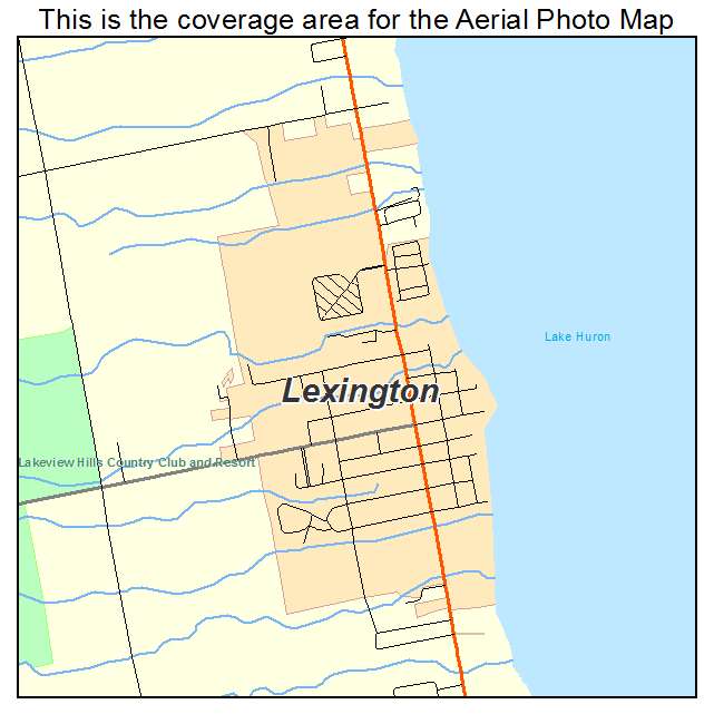 Lexington, MI location map 