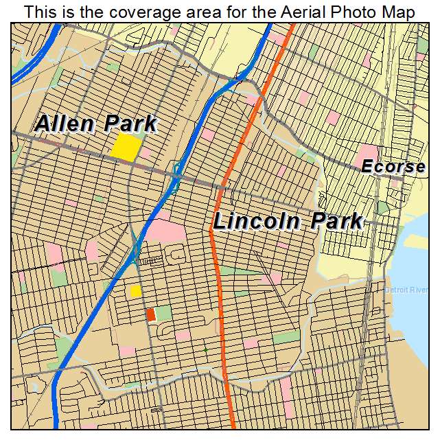Lincoln Park, MI location map 