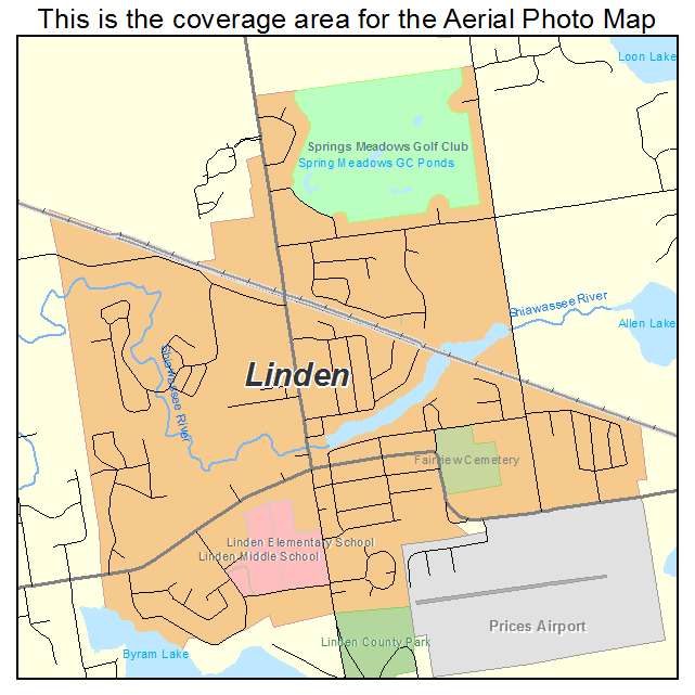 Linden, MI location map 
