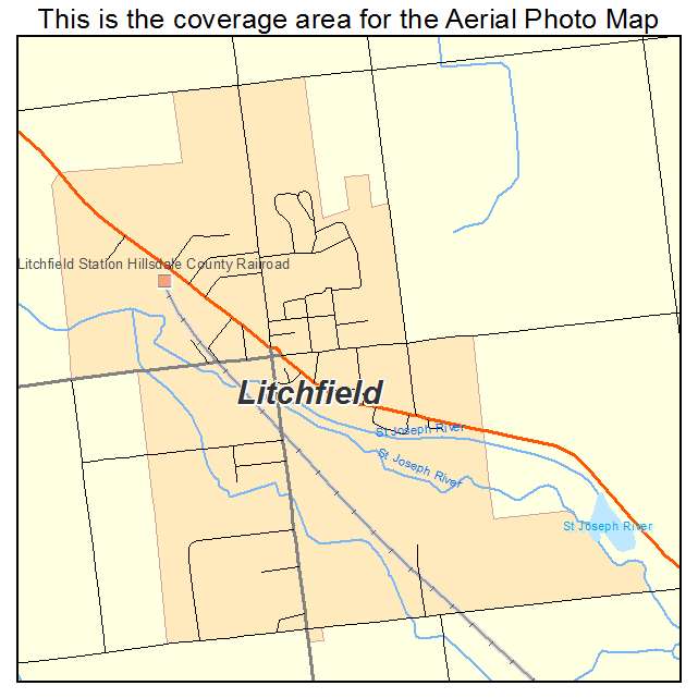 Litchfield, MI location map 