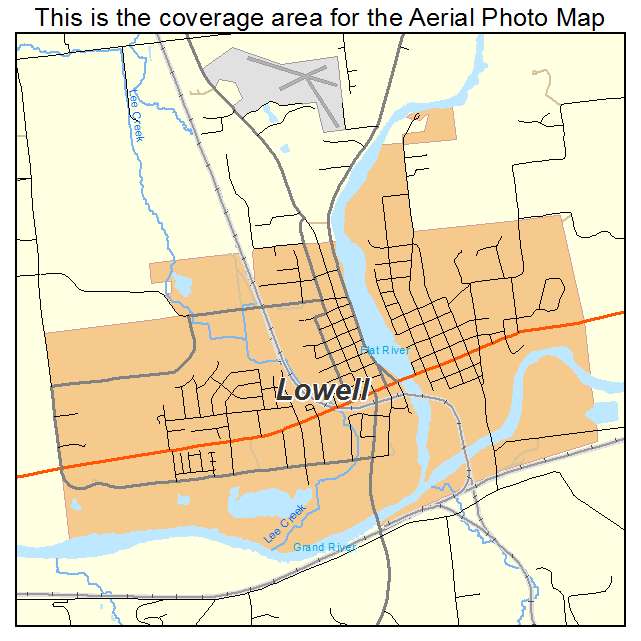 Lowell, MI location map 