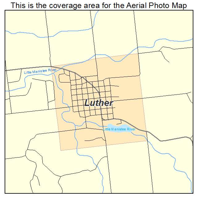 Luther, MI location map 