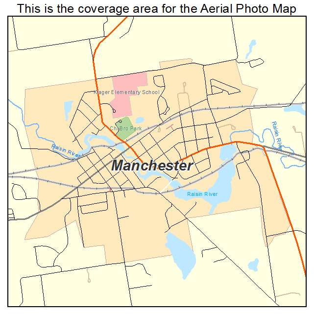 Manchester, MI location map 