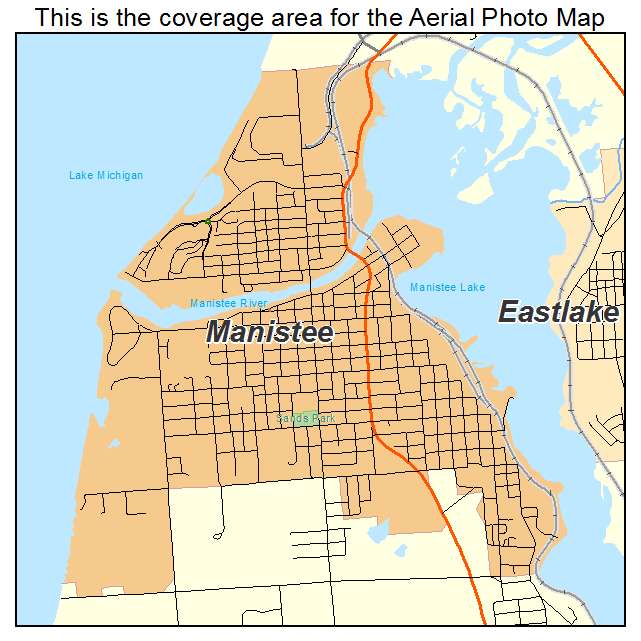 Manistee, MI location map 