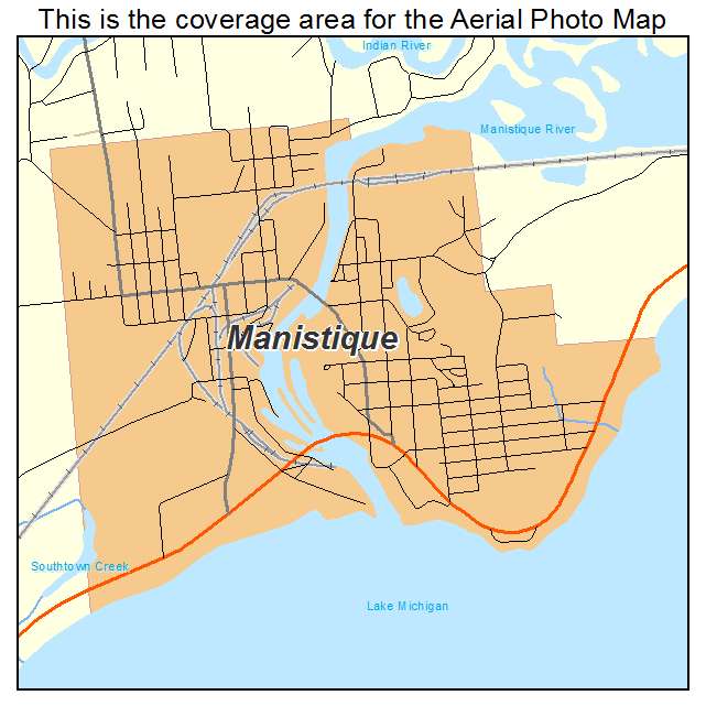 Manistique, MI location map 