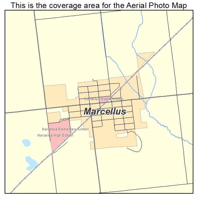 Marcellus, MI location map 