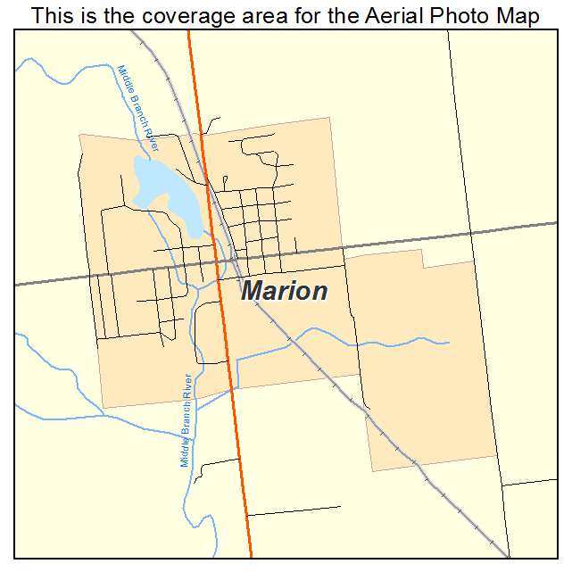 Marion, MI location map 