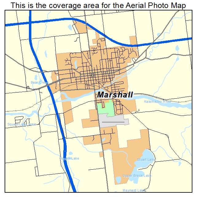 Marshall, MI location map 