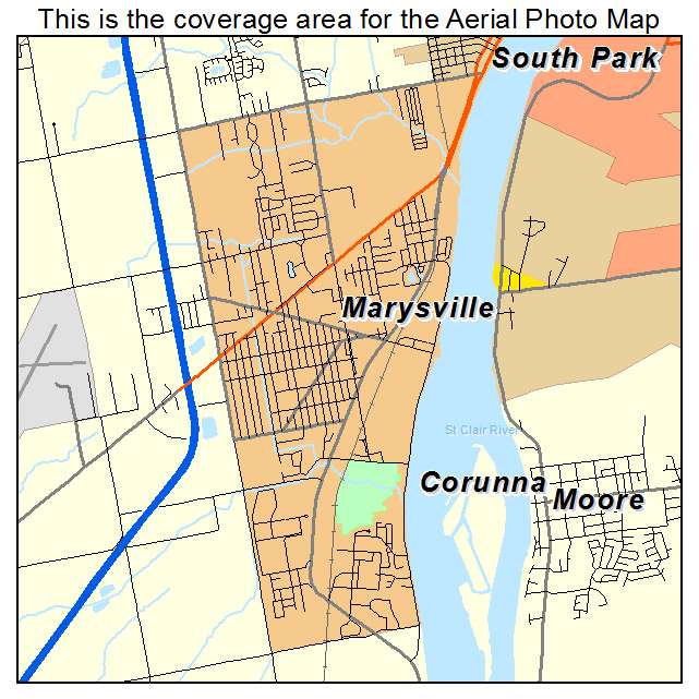 Marysville, MI location map 