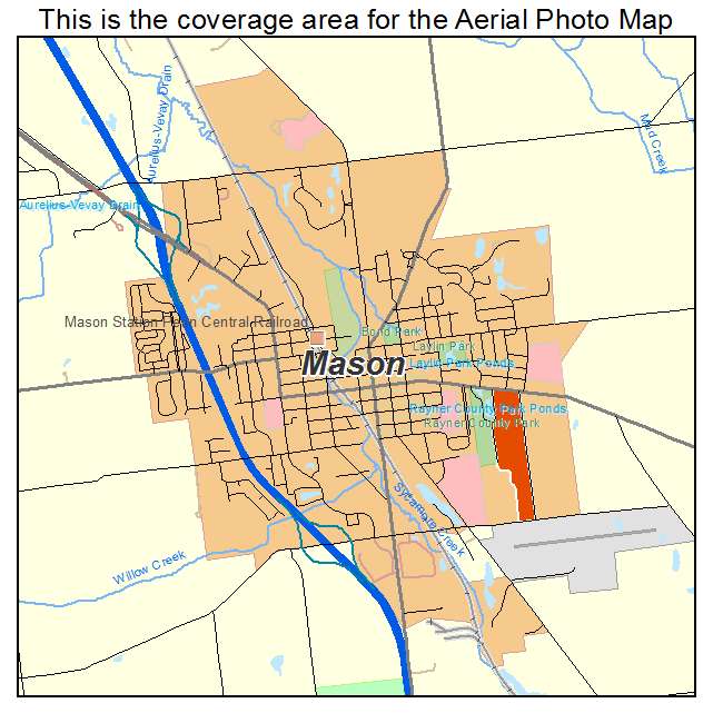 Mason, MI location map 