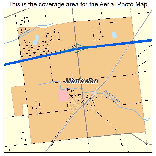 Mattawan, MI location map 