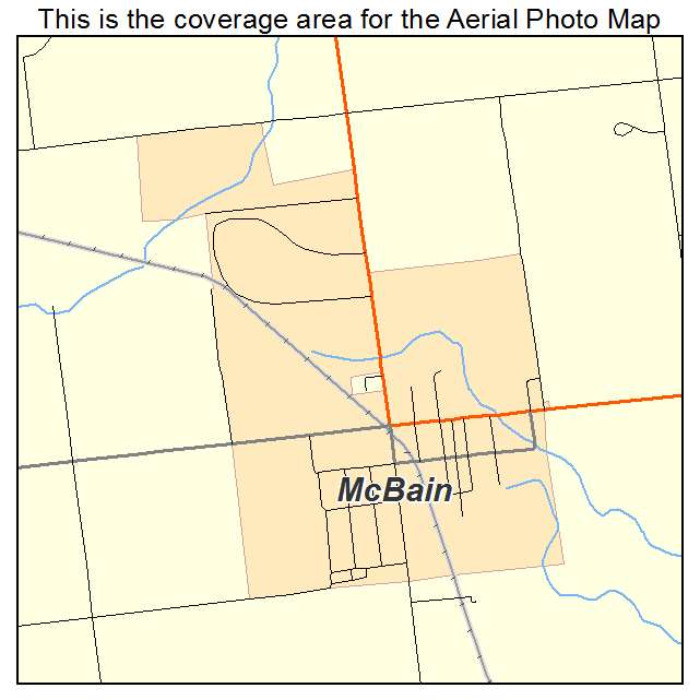 McBain, MI location map 