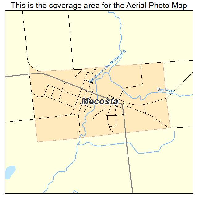 Mecosta, MI location map 