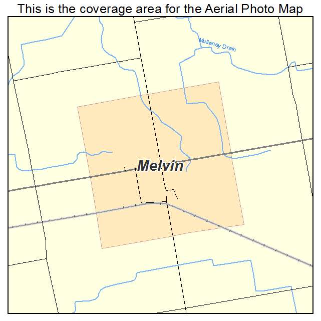 Melvin, MI location map 