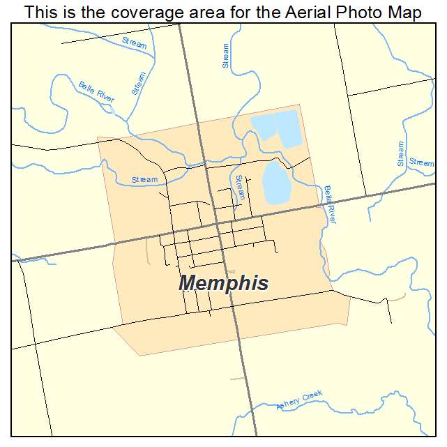 Memphis, MI location map 