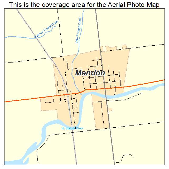Mendon, MI location map 