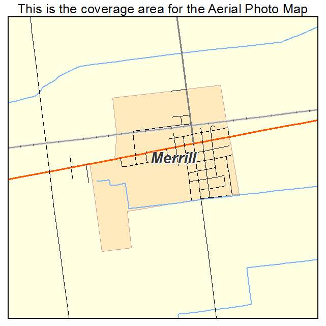 Merrill, MI location map 