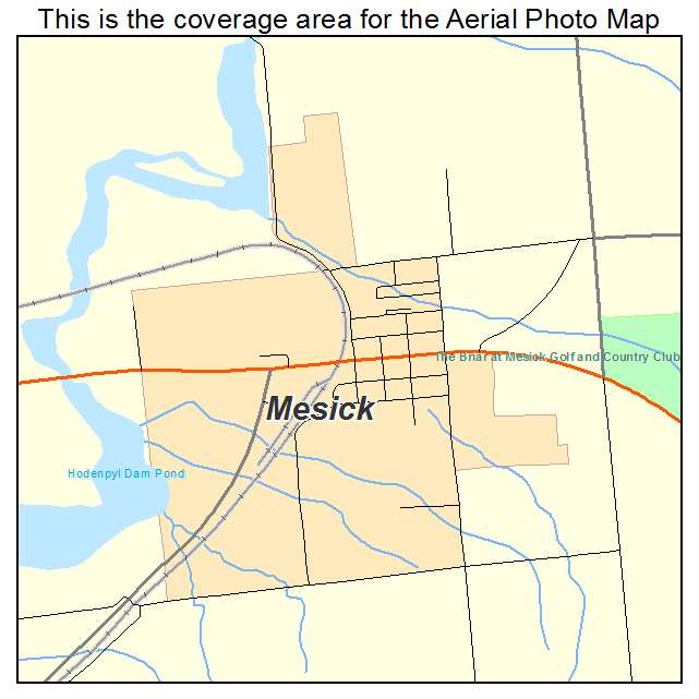 Mesick, MI location map 