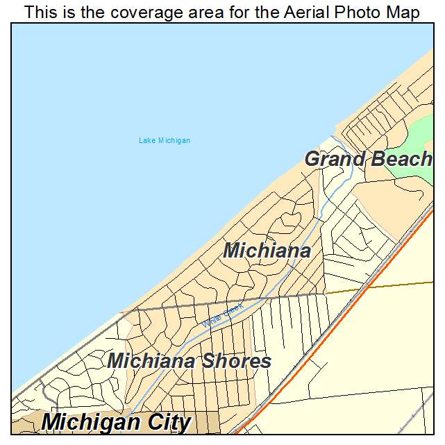 Michiana, MI location map 