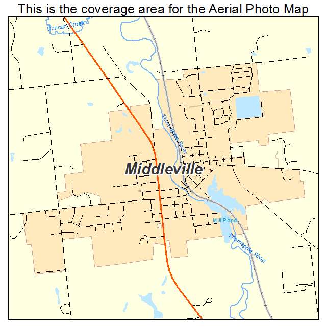 Middleville, MI location map 