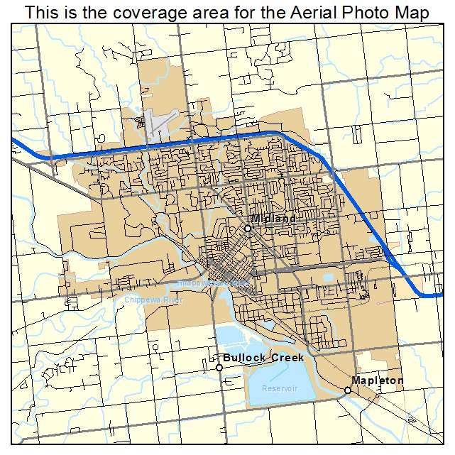 Midland, MI location map 