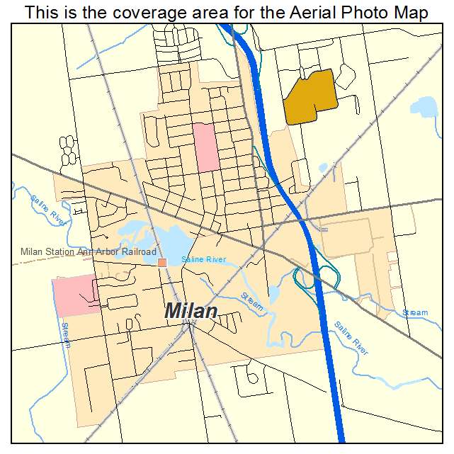 Milan, MI location map 