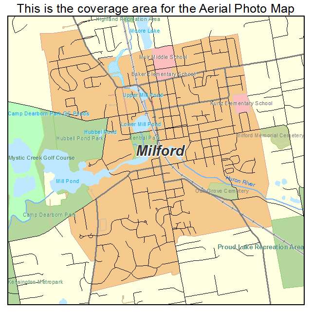 Milford, MI location map 