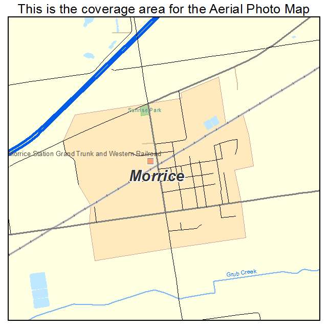 Morrice, MI location map 