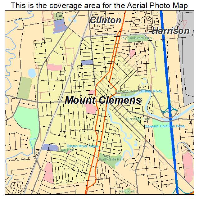 Mount Clemens, MI location map 