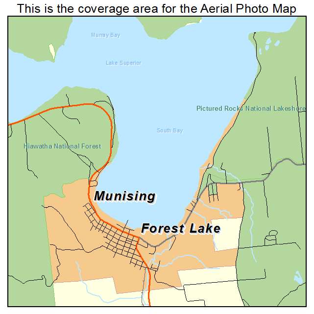 Munising, MI location map 