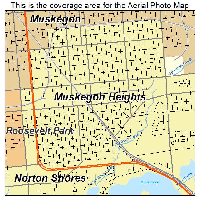 Muskegon Heights, MI location map 