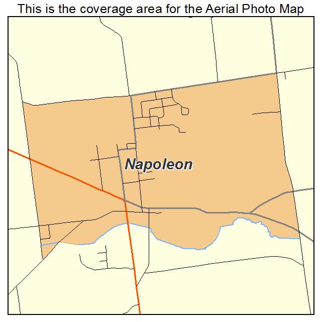 Napoleon, MI location map 