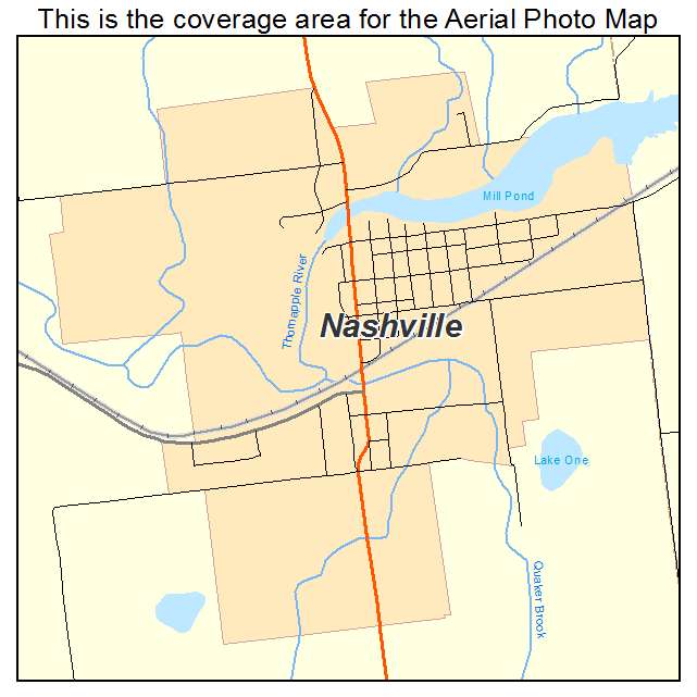 Nashville, MI location map 