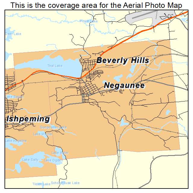 Negaunee, MI location map 