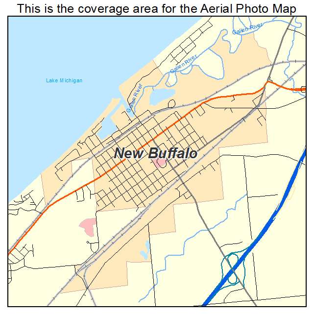 New Buffalo, MI location map 