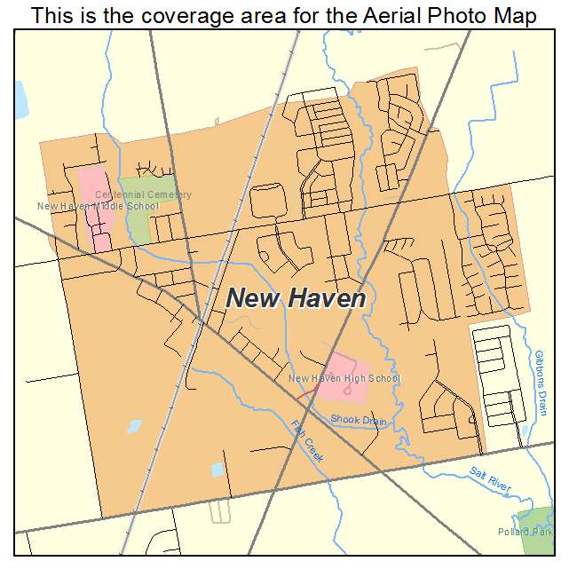 New Haven, MI location map 