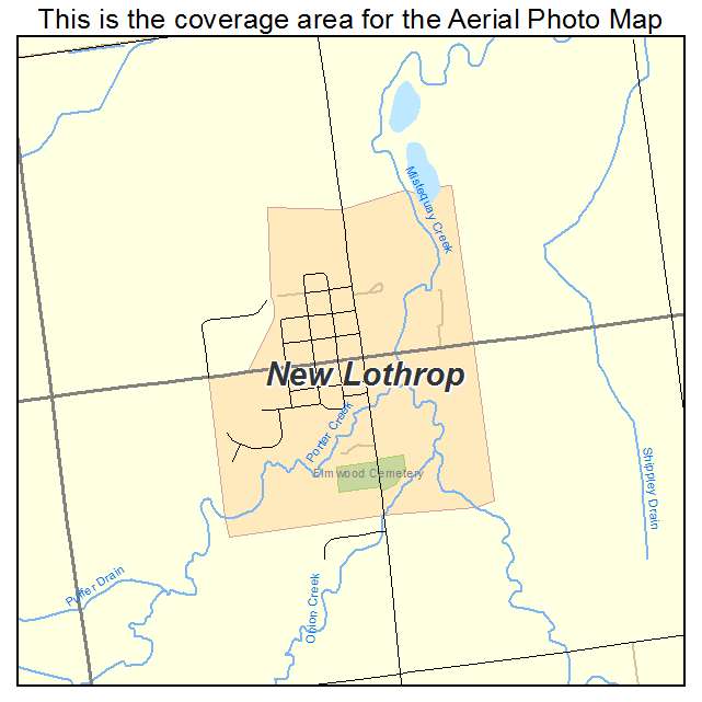 New Lothrop, MI location map 
