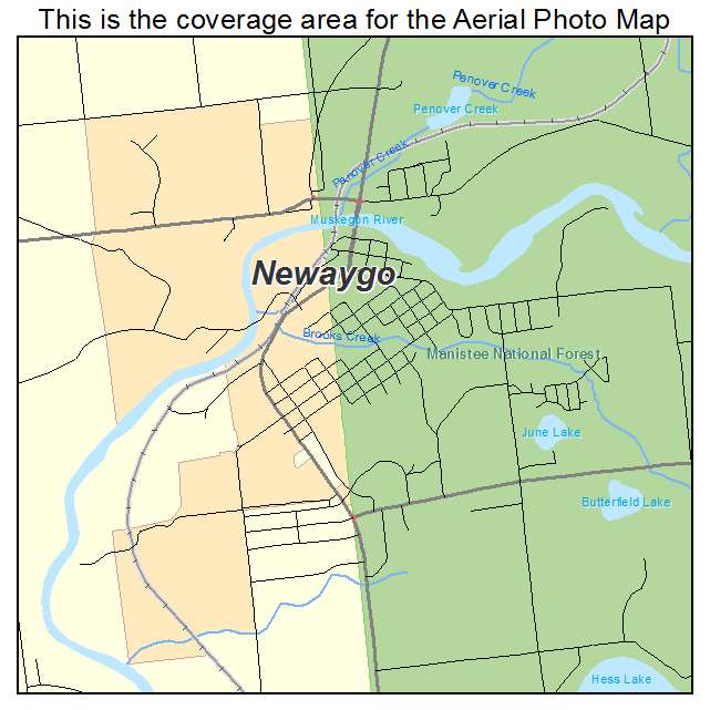 Newaygo, MI location map 