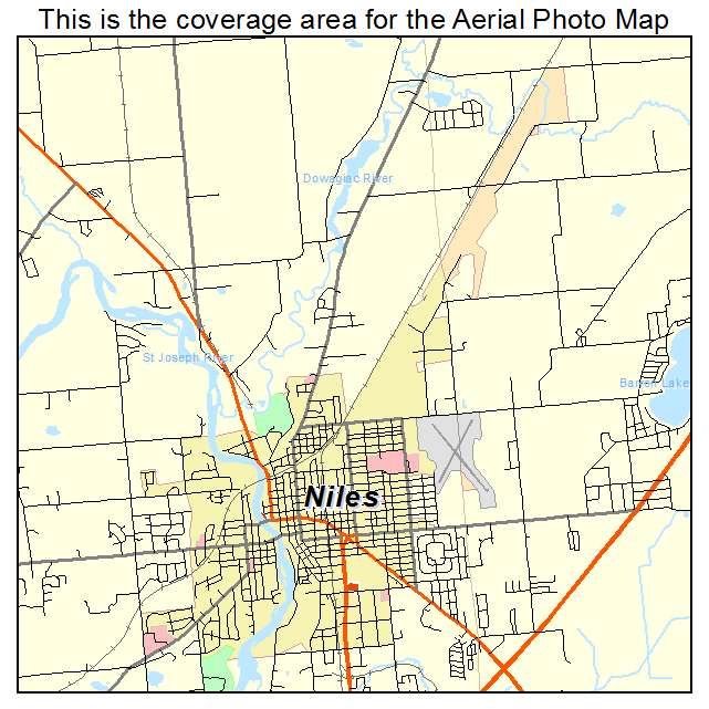 Niles, MI location map 