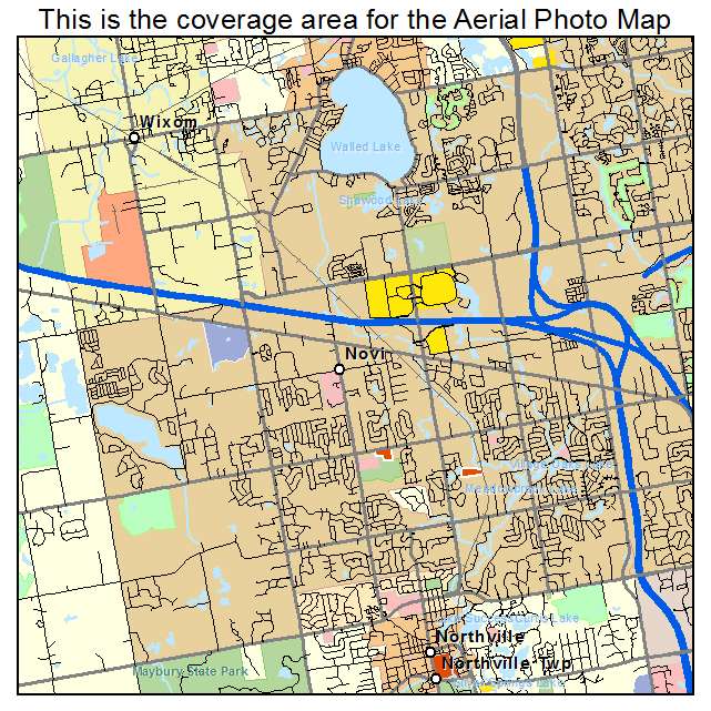 Novi, MI location map 