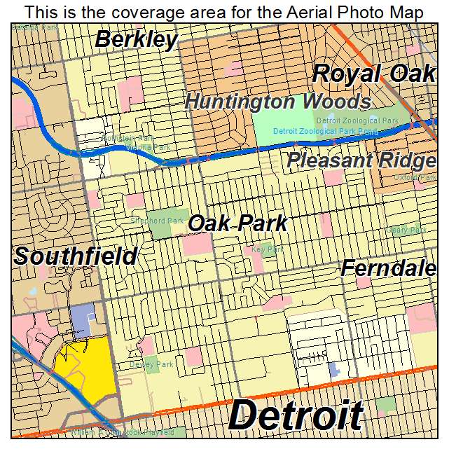 Oak Park, MI location map 